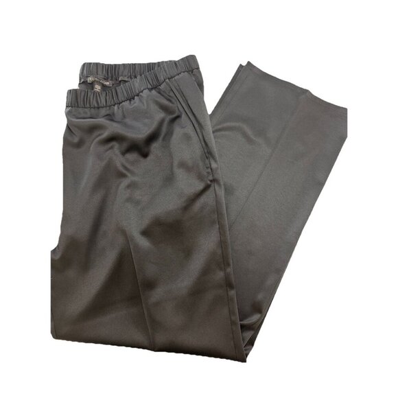 Eileen Fisher Satin Pants Women’s XL Wide Leg Straight Pull On Black XLarge $238 - Picture 1 of 11